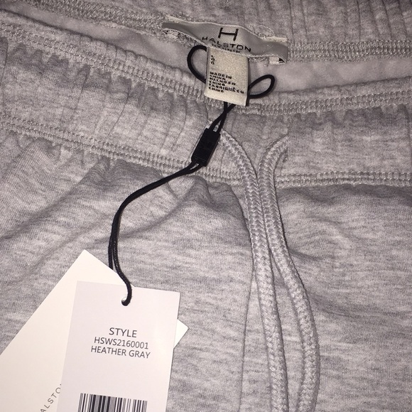 Halston Studio Wide Leg Cropped Sweatpants NWT - Picture 2 of 3